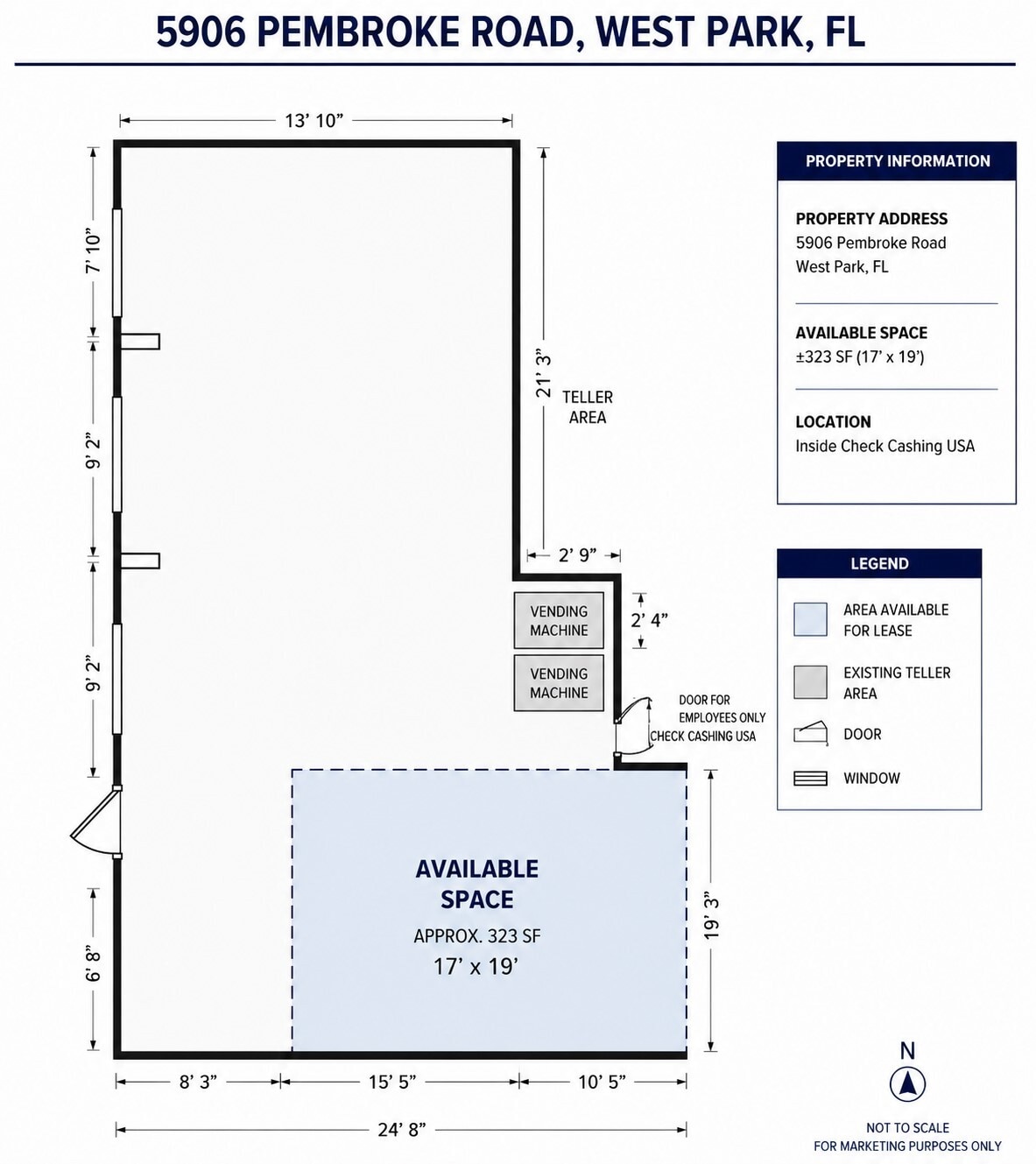 5906-5972 Pembroke Rd, West Park, FL à louer Plan d’étage– Image 1 sur 1