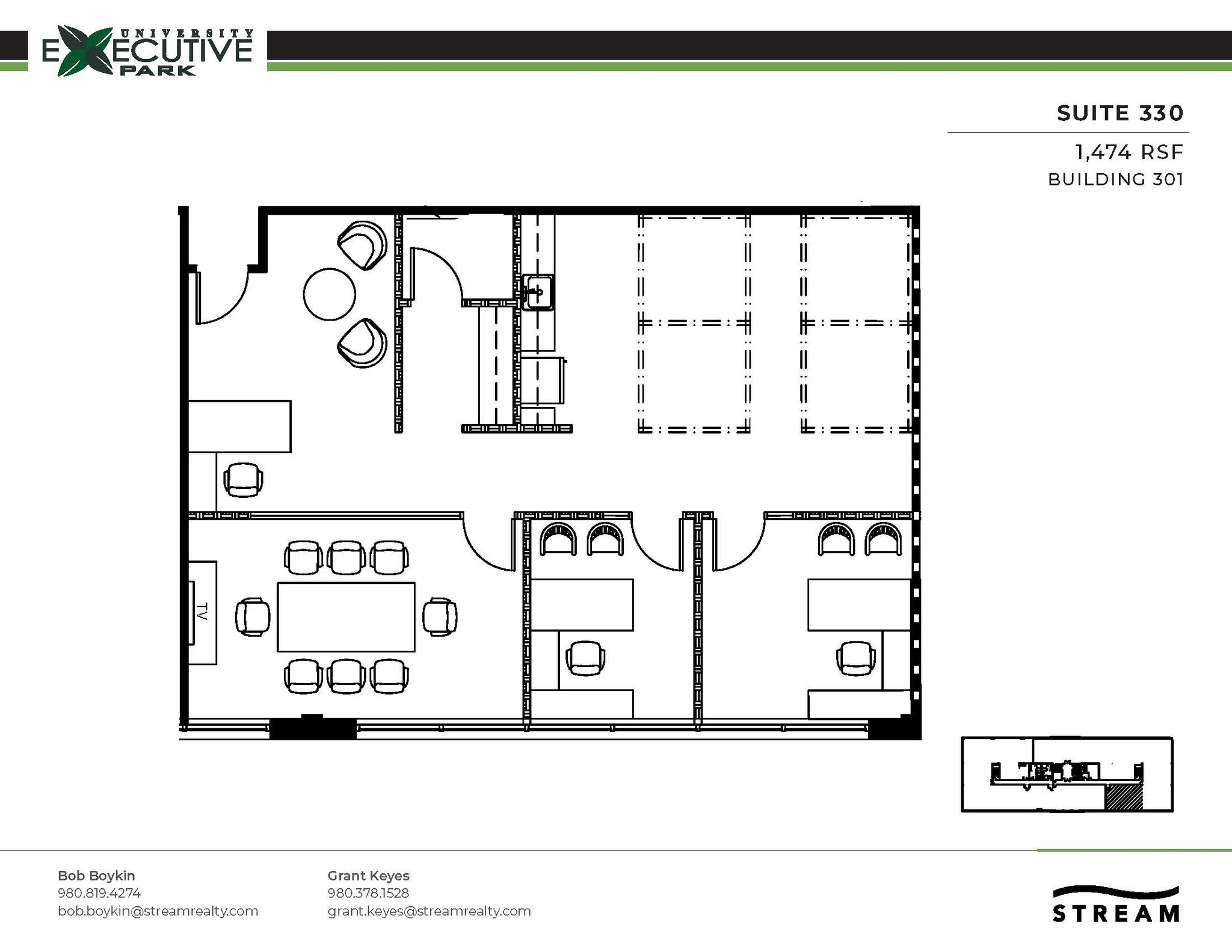 301 McCullough Dr, Charlotte, NC à louer Plan d’étage– Image 1 sur 1