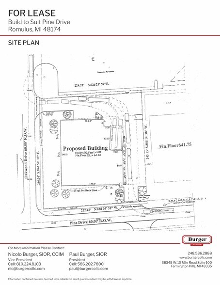 15498 Pine Dr, Romulus, MI à louer - Plan de site – Image 2 sur 2