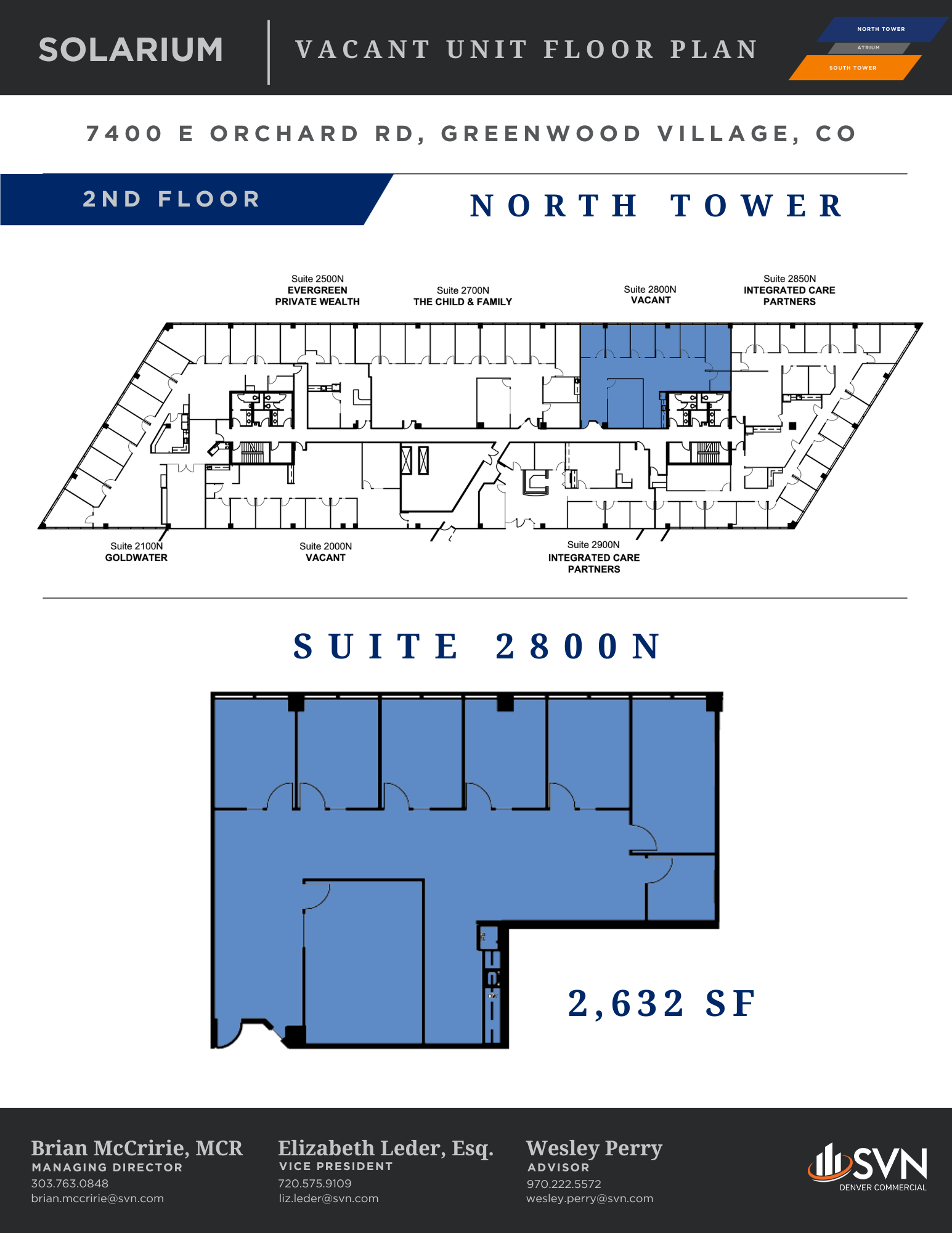 7400 E Orchard Rd, Greenwood Village, CO à louer Plan d’étage– Image 1 sur 1