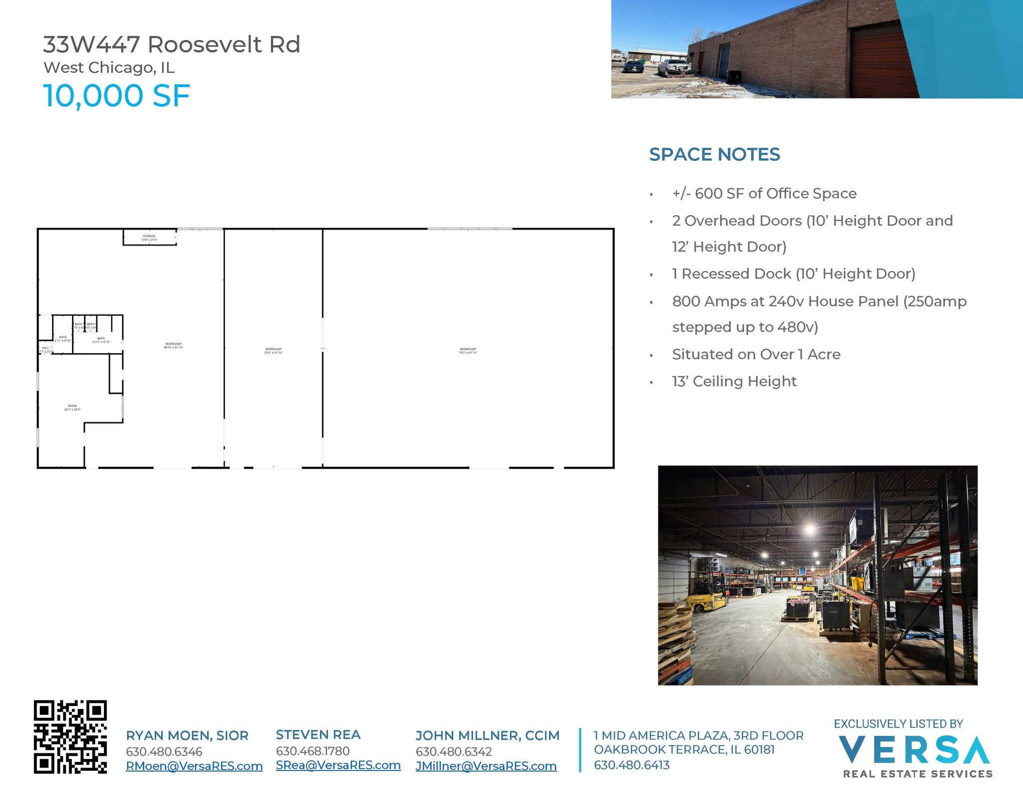 33W447 Roosevelt Rd, West Chicago, IL à louer Plan d’étage– Image 1 sur 1