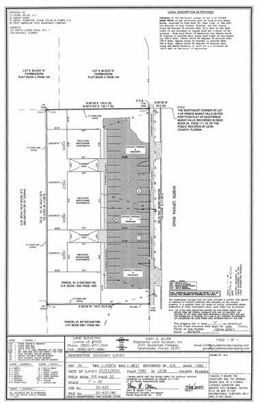1904 W Pensacola St, Tallahassee, FL à louer - Plan de site – Image 2 sur 6