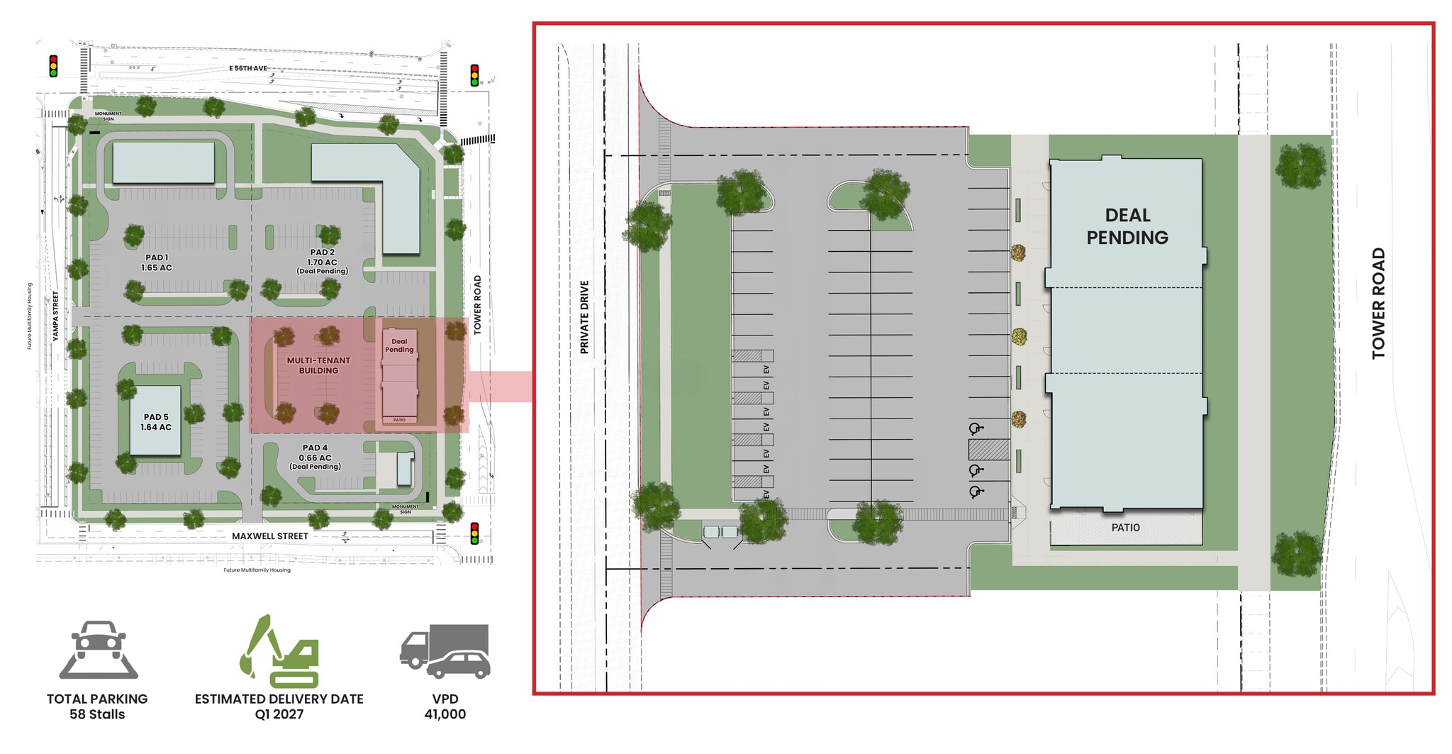 E 56th Ave & Tower Rd, Denver, CO à louer Plan de site– Image 1 sur 2