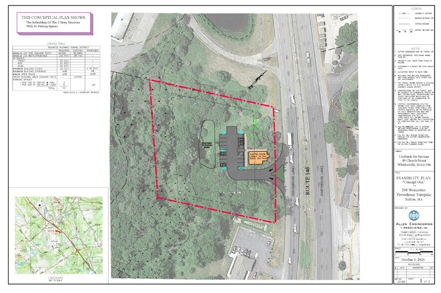 208 Worcester-Providence Tpke, Sutton, MA à vendre - Plan de site – Image 2 sur 3