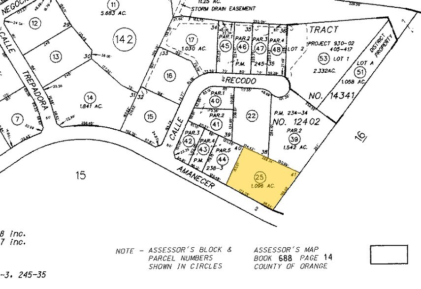 1050 Calle Amanecer, San Clemente, CA à louer - Plan cadastral – Image 2 sur 2