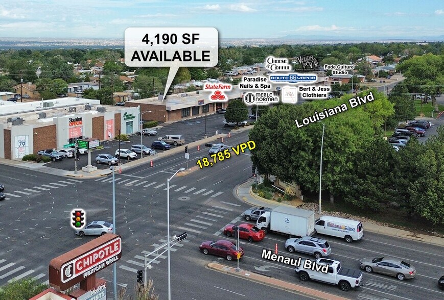 2633-2677 Louisiana Blvd, Albuquerque, NM à louer - Photo de l’immeuble – Image 2 sur 9