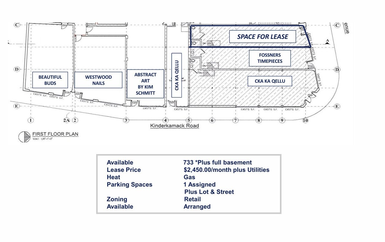 269-299 Westwood Ave, Westwood, NJ à louer Plan d’étage– Image 1 sur 1