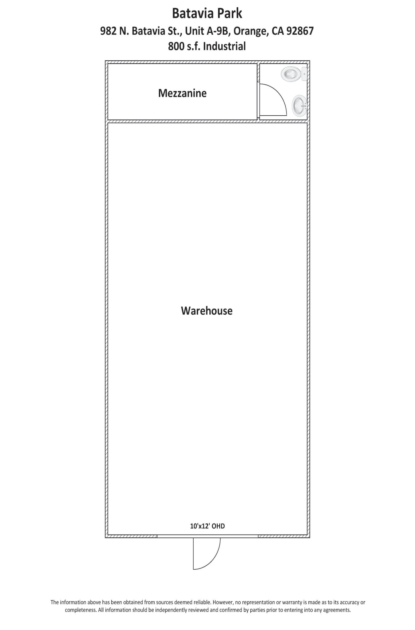 982 N Batavia St, Orange, CA à louer Plan d’étage– Image 1 sur 3