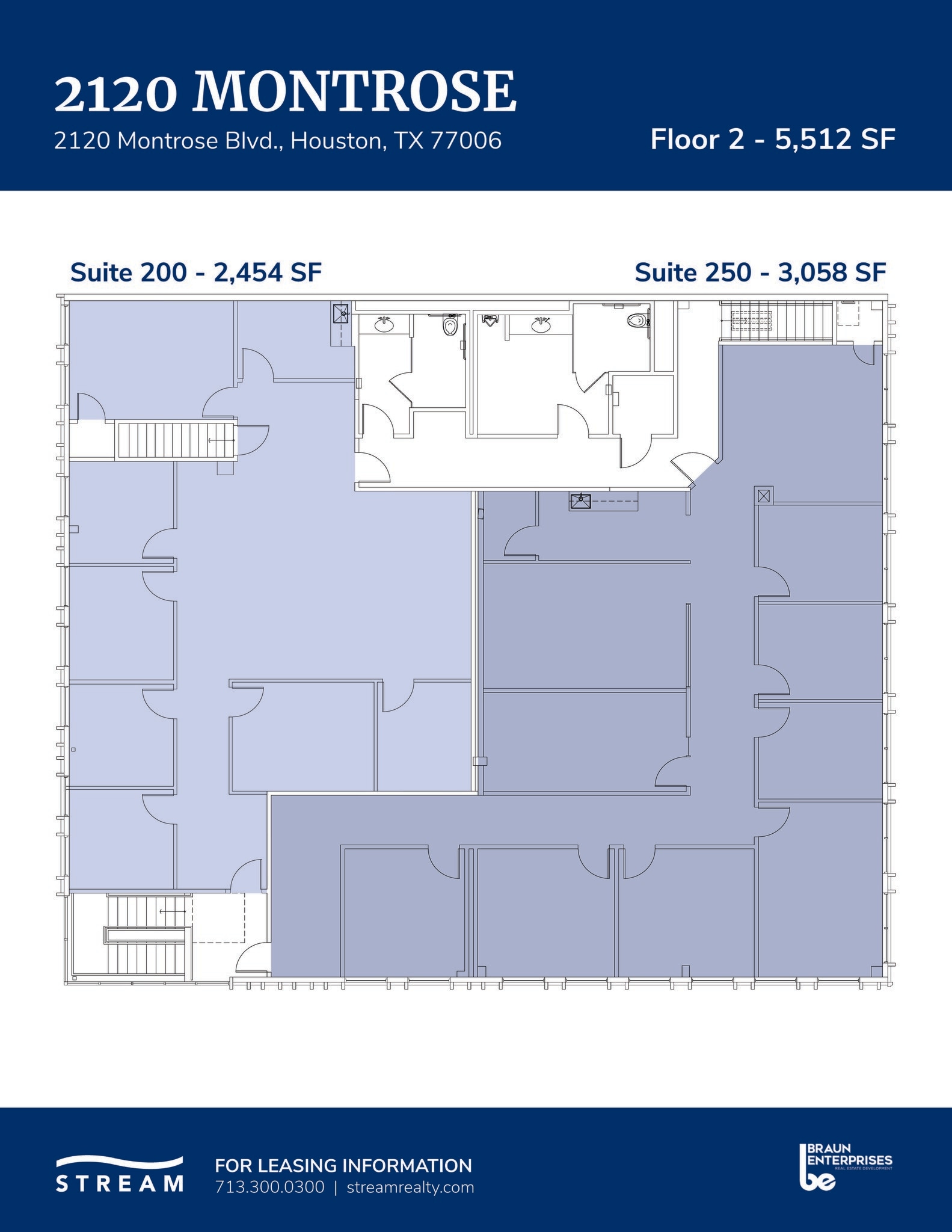 2120 Montrose Blvd, Houston, TX à louer Plan d’étage– Image 1 sur 1