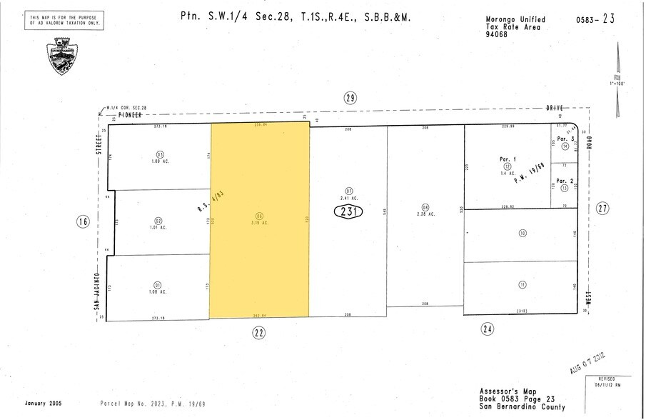 0 Pioneer Rd, Morongo Valley, CA à vendre - Plan cadastral – Image 3 sur 16