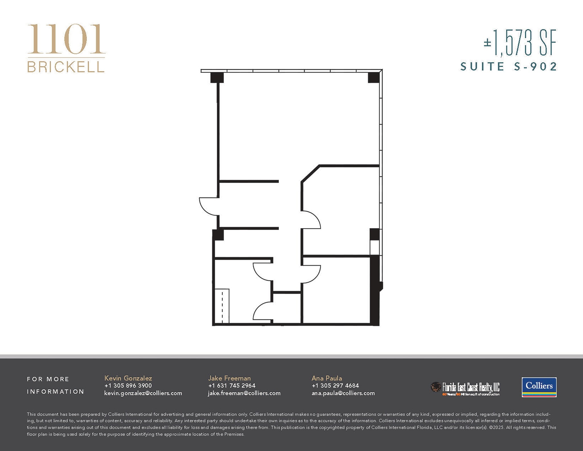 1101 Brickell Ave, Miami, FL à louer Plan d’étage– Image 1 sur 1