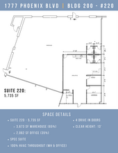 1688 Phoenix Pky, College Park, GA à louer Plan d’étage– Image 1 sur 7