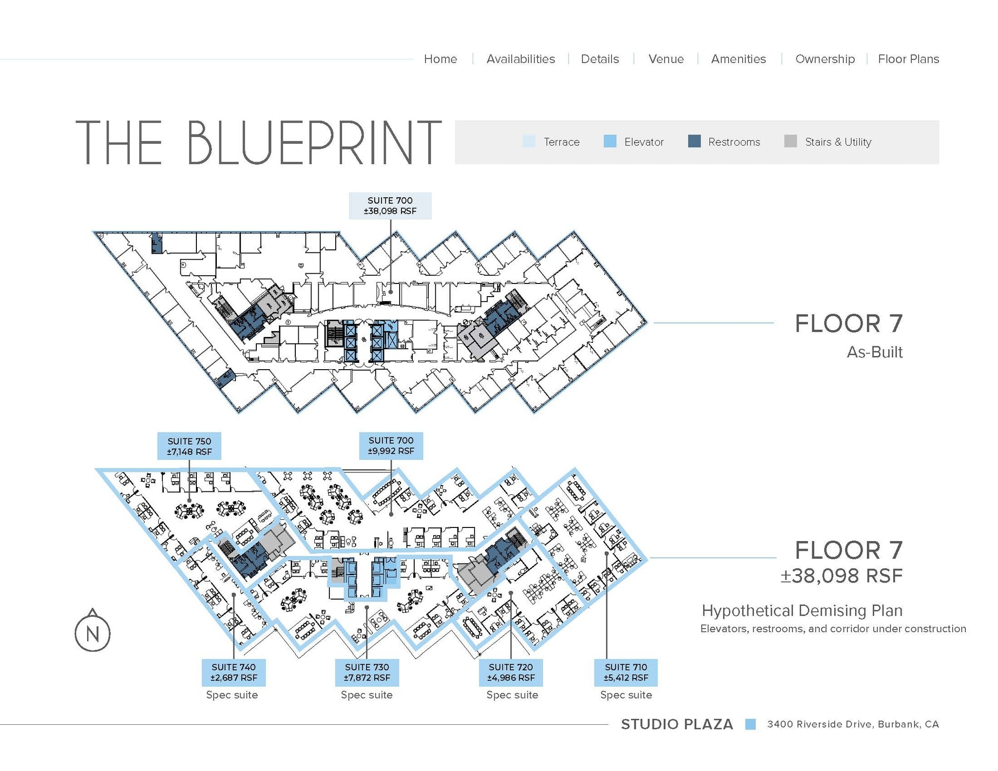 3400 W Riverside Dr, Burbank, CA à louer Plan d’étage– Image 1 sur 1