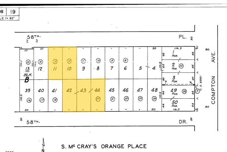 1423 E 58th Dr, Los Angeles, CA à vendre - Plan cadastral – Image 3 sur 11