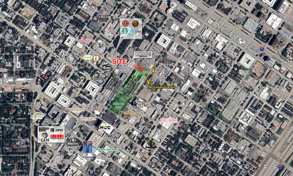 2607 Travis St, Houston, TX à louer - Aérien – Image 3 sur 5