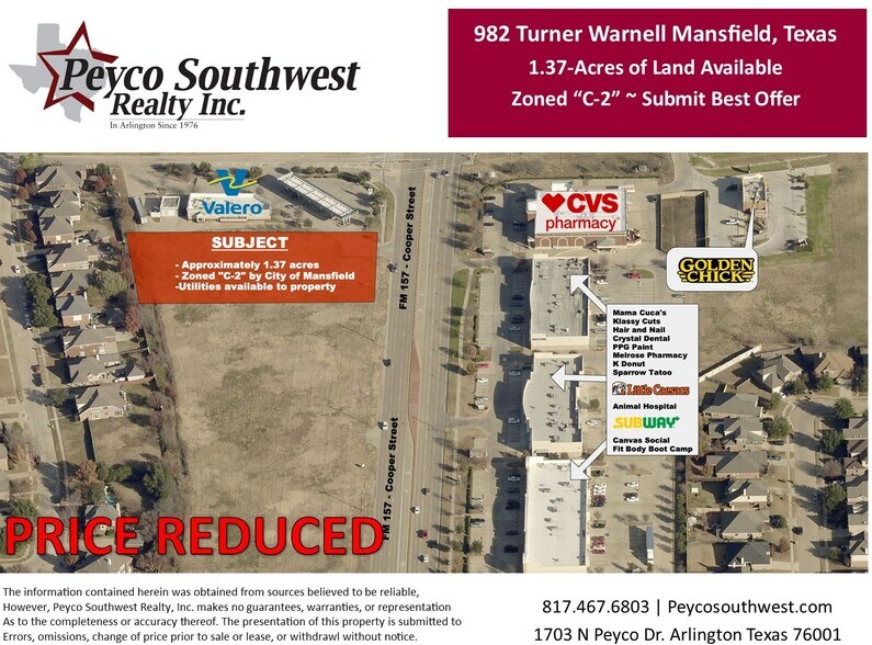 982 Turner Warnell Rd, Mansfield, TX à vendre - Photo de l’immeuble – Image 1 sur 8