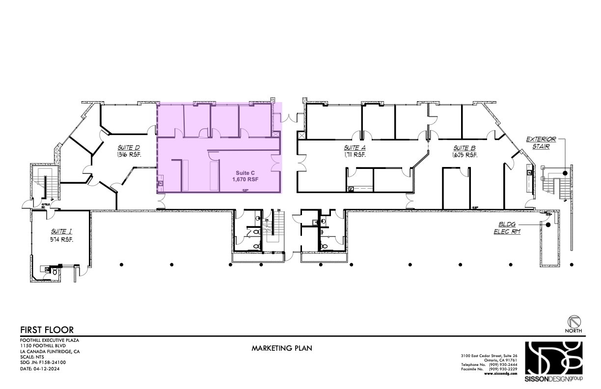 1150 Foothill Blvd, La Cañada Flintridge, CA à louer Plan d’étage type– Image 1 sur 1