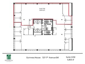 727 7th Ave SW, Calgary, AB à louer Plan d’étage– Image 1 sur 1