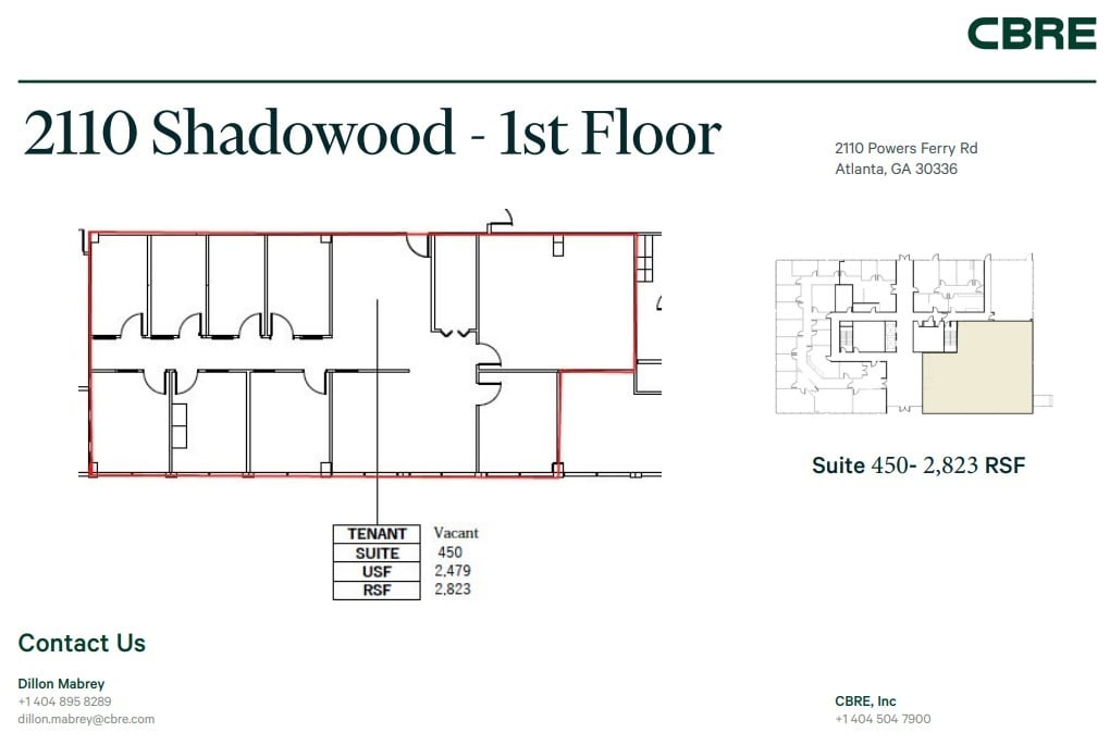 2100 Powers Ferry Rd SE, Atlanta, GA à louer Plan d’étage– Image 1 sur 1