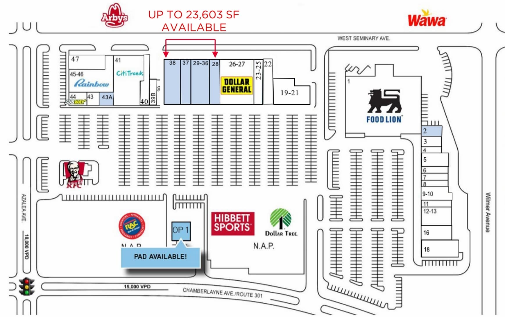 5206-5246 Chamberlayne Rd, Richmond, VA à louer Plan de site– Image 1 sur 1