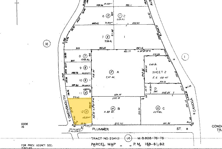 9510-9520 Owensmouth Ave, Chatsworth, CA à louer - Plan cadastral – Image 3 sur 4