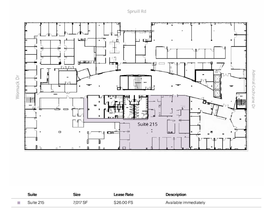 185 Admiral Cochrane Dr, Annapolis, MD à louer Plan d’étage– Image 1 sur 1
