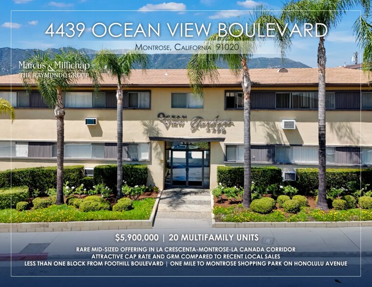 4439 Ocean View Blvd, Montrose, CA à vendre - Photo principale – Image 1 sur 22