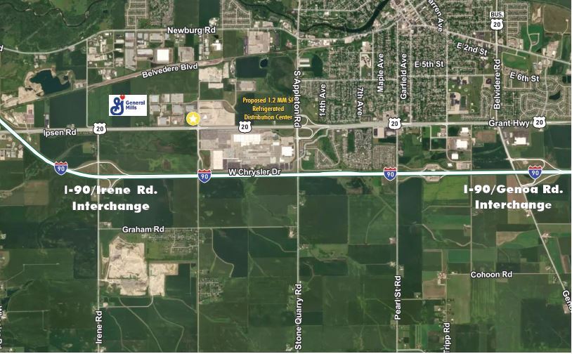 NWC of Chrysler Dr and Town Hall Rd, Belvidere, IL à vendre - Aérien – Image 2 sur 3