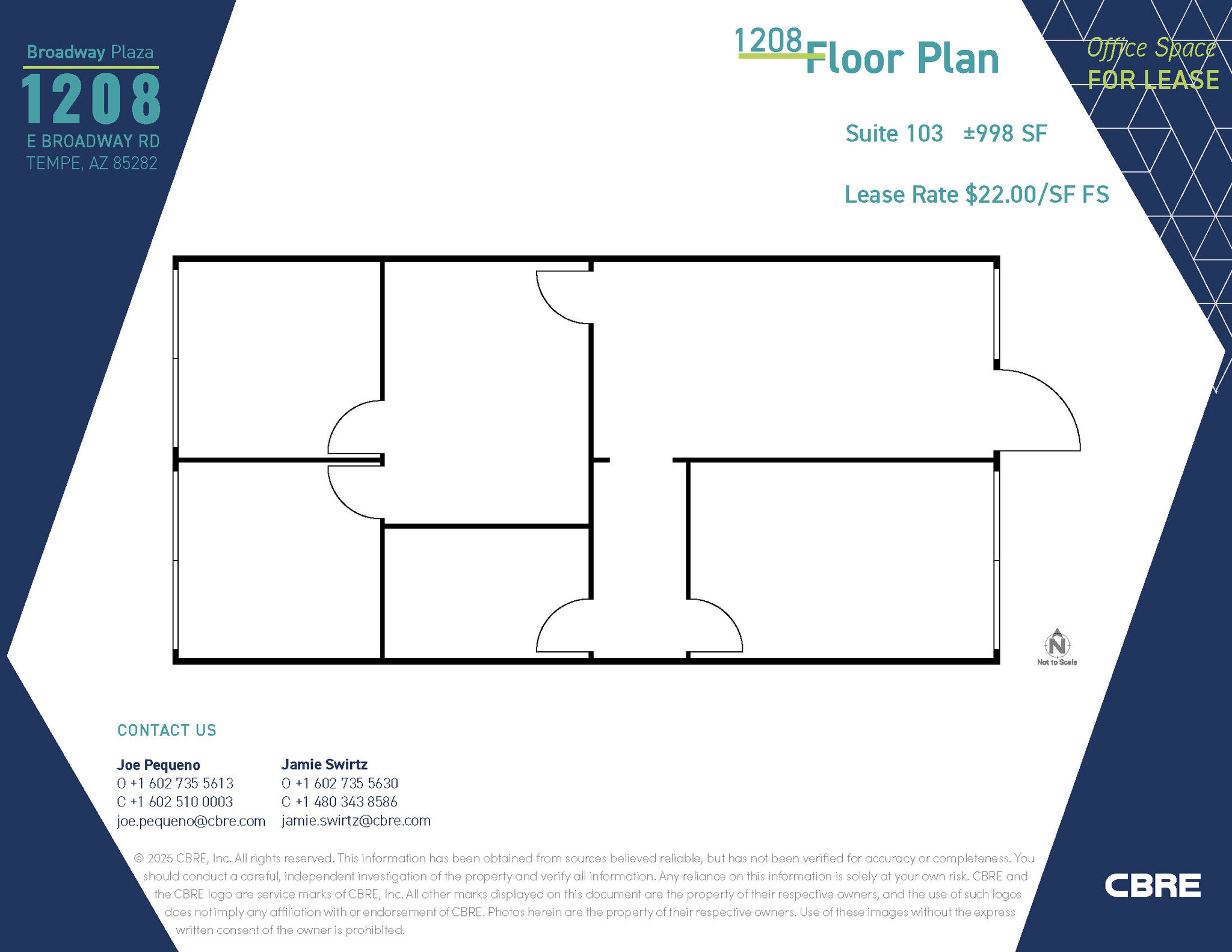 1232 E Broadway Rd, Tempe, AZ à louer Plan d’étage– Image 1 sur 1
