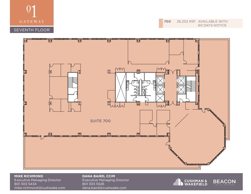 90 S 400 W, Salt Lake City, UT à louer Plan d’étage– Image 1 sur 1