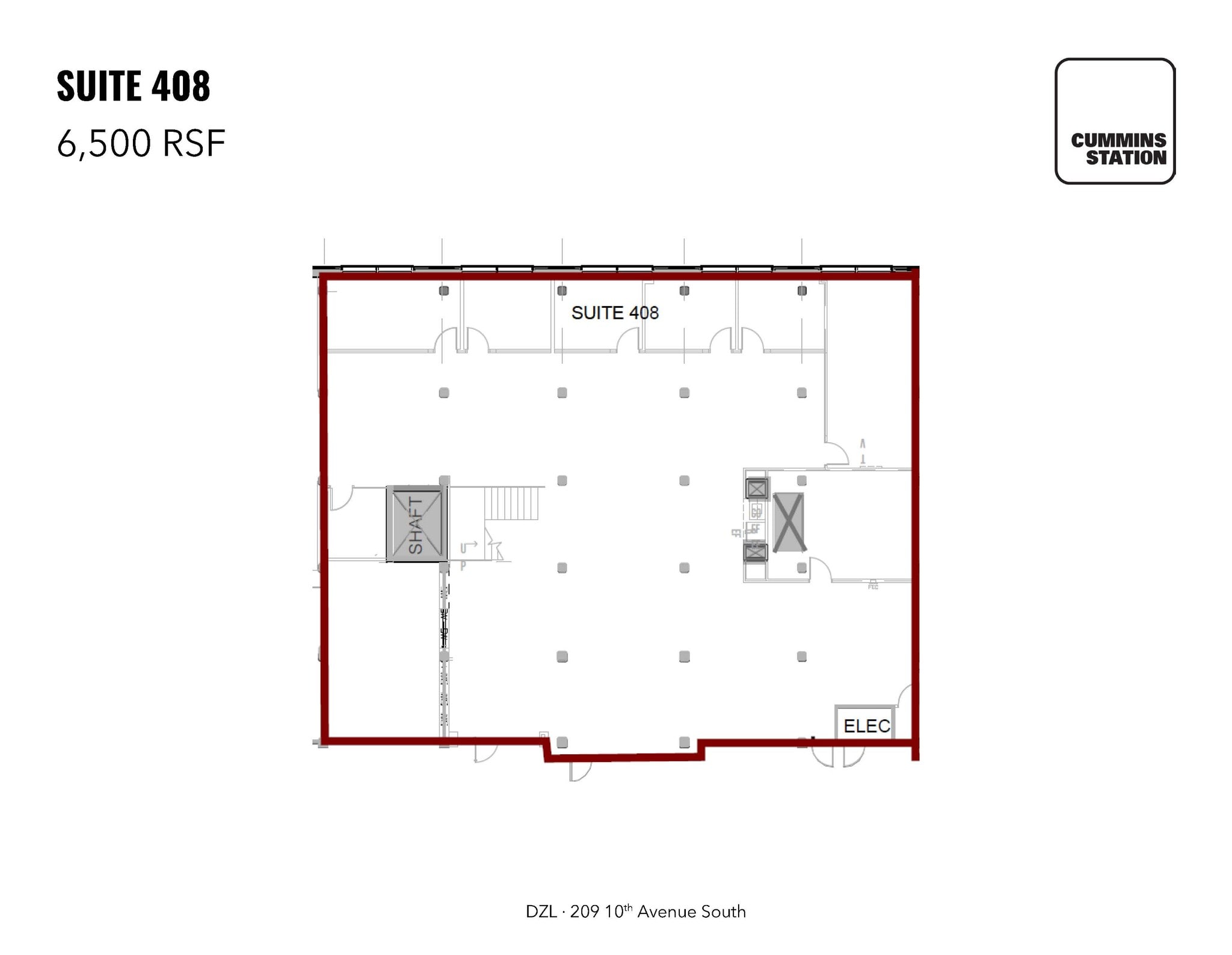 209 10th Ave S, Nashville, TN à louer Plan d’étage– Image 1 sur 1