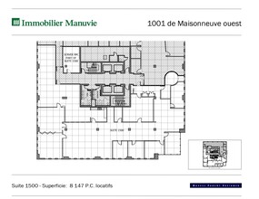 1001 Boul De Maisonneuve O, Montréal, QC à louer Plan d’étage– Image 1 sur 1