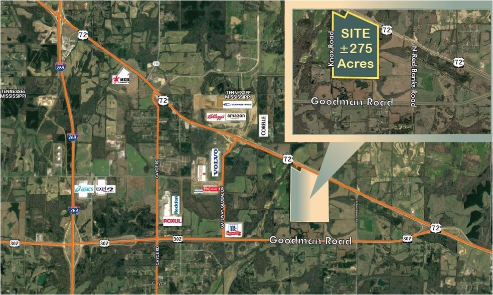 US 72 Hwy, Byhalia, MS à vendre - Aérien – Image 1 sur 1