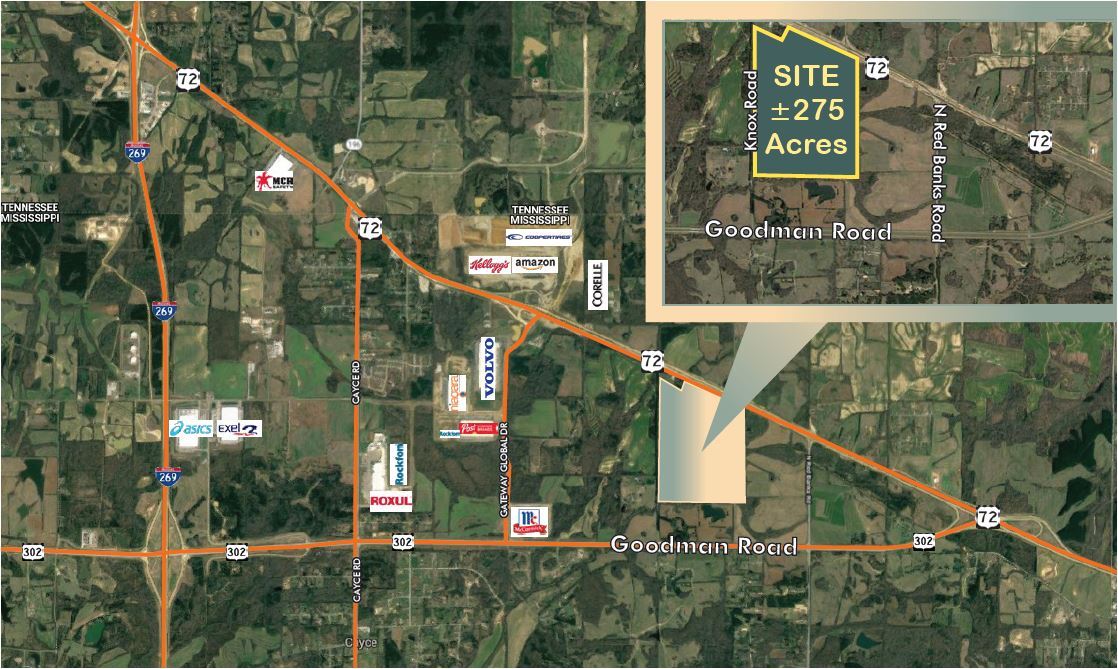 US 72 Hwy, Byhalia, MS à vendre Aérien– Image 1 sur 2