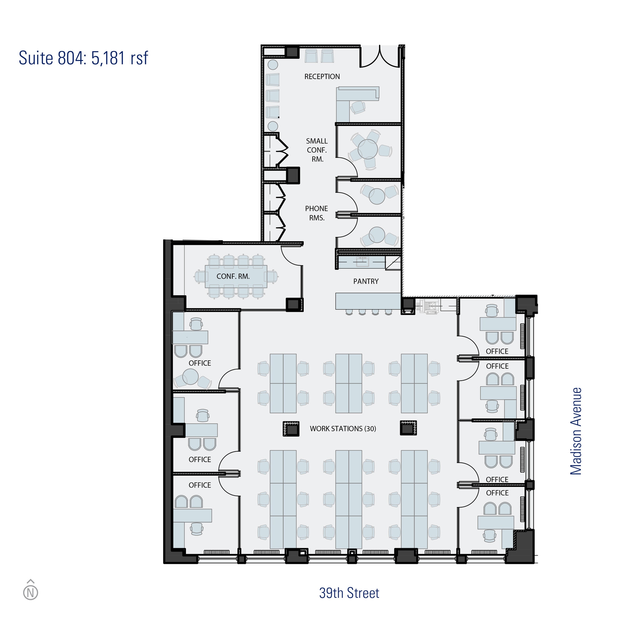 270 Madison Ave, New York, NY à louer Plan d’étage– Image 1 sur 3