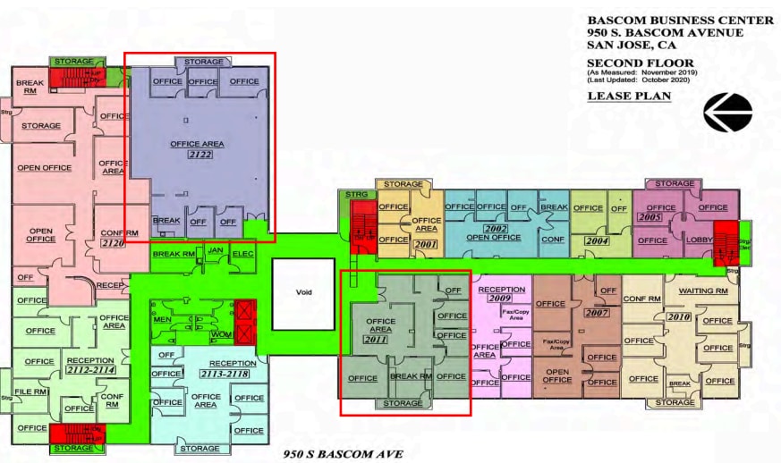 950 S Bascom Ave, San Jose, CA à louer Plan d’étage– Image 1 sur 1