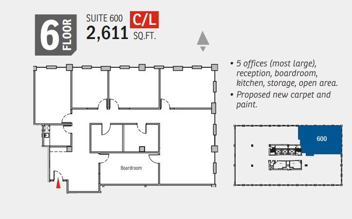600 6 Ave SW, Calgary, AB à louer Plan d’étage– Image 1 sur 1