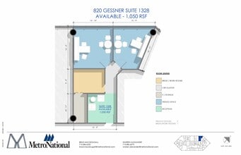 820 Gessner Rd, Houston, TX à louer Plan d’étage– Image 1 sur 1