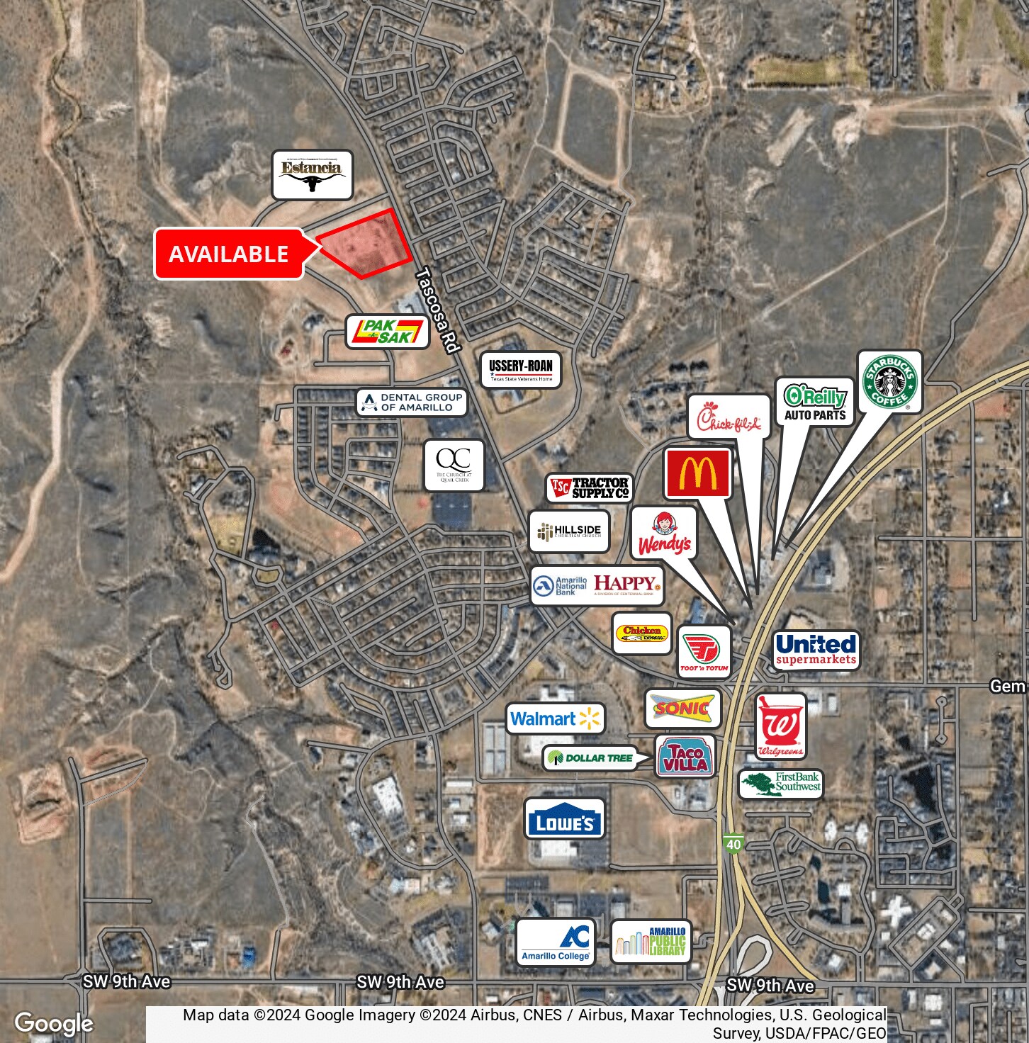Tascosa Rd W of Amarillo Blvd, Amarillo, 79124, Amarillo, TX à vendre Photo principale– Image 1 sur 4