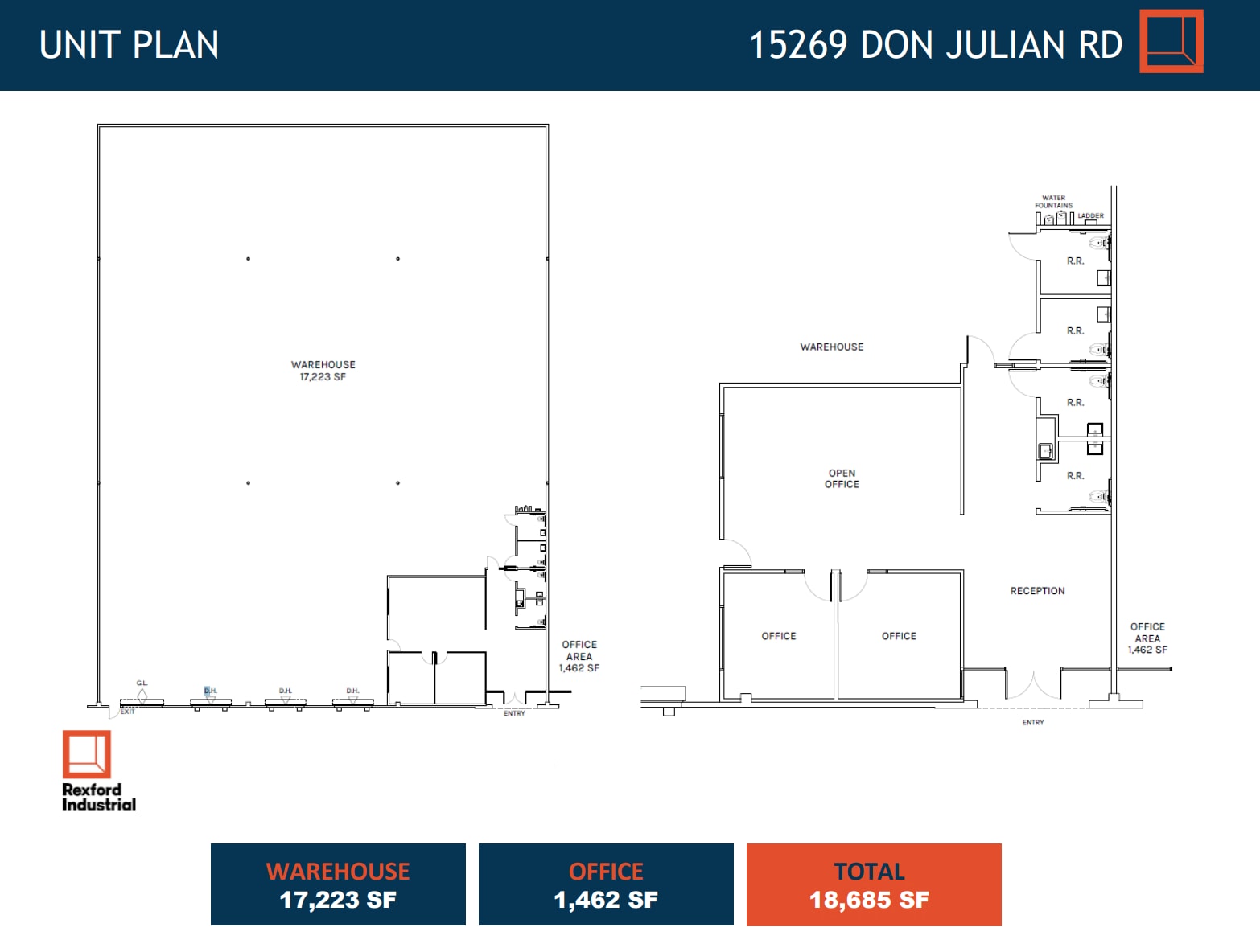 15317-15339 E Don Julian Rd, City of Industry, CA à louer Plan d’étage– Image 1 sur 1