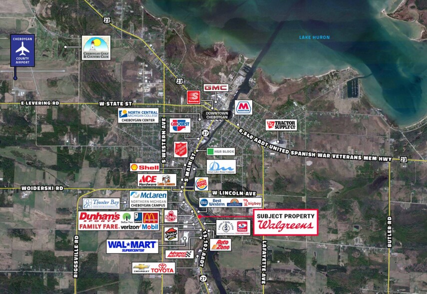 991 S Main St, Cheboygan, MI à vendre - Aérien – Image 2 sur 2