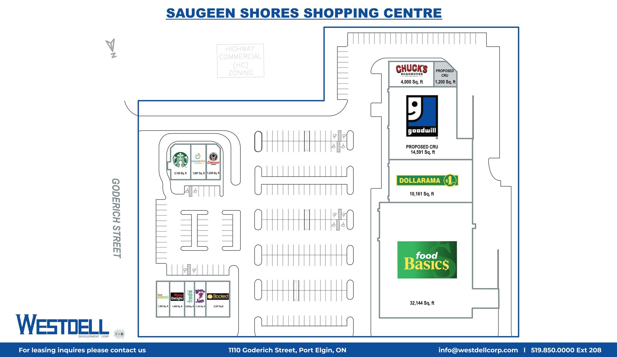 1110 Goderich St, Port Elgin, ON à louer Plan de site– Image 1 sur 1