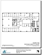 350 Burnhamthorpe Rd W, Mississauga, ON à louer Plan d’étage– Image 1 sur 1