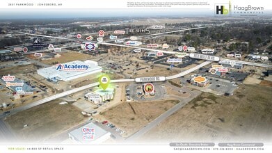2801 Parkwood Rd, Jonesboro, AR - Vue aérienne vue de carte - Image1