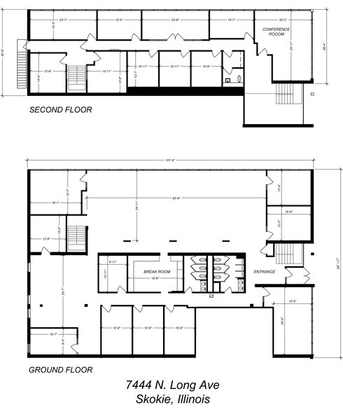 7444 Long Ave, Skokie, IL à louer - Plan d’étage – Image 2 sur 17