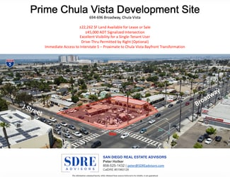 Plus de détails pour 694-696 Broadway, Chula Vista, CA - Terrain à louer