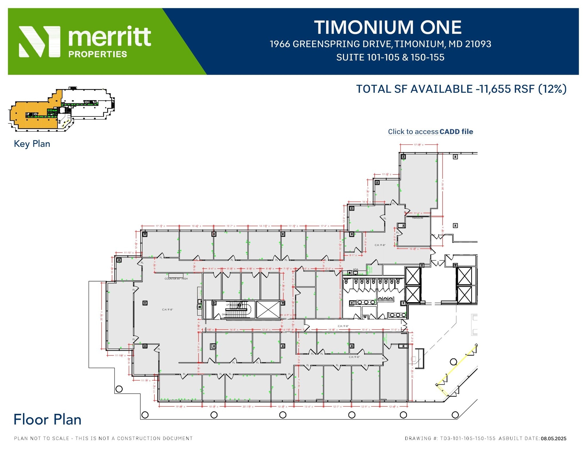 1966 Greenspring Dr, Timonium, MD à louer Plan d’étage– Image 1 sur 1