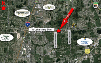 3037 W Lake Mary Blvd, Lake Mary, FL - VUE AÉRIENNE  vue de carte