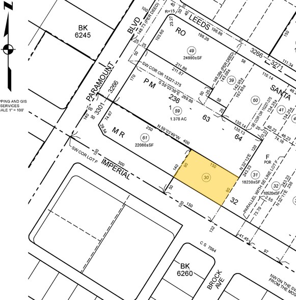 8039-8041 Imperial Hwy, Downey, CA à vendre - Plan cadastral – Image 3 sur 3