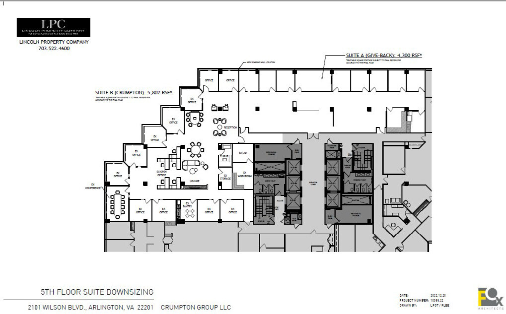 2101 Wilson Blvd, Arlington, VA à louer Plan d’étage– Image 1 sur 2